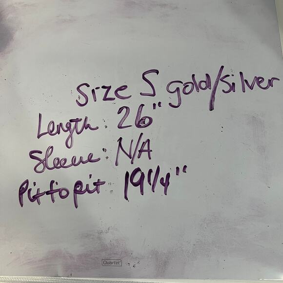 Boston Proper, Silver, White and Gold Sequined Halter Style Blouse NWT Size S - Picture 11 of 11